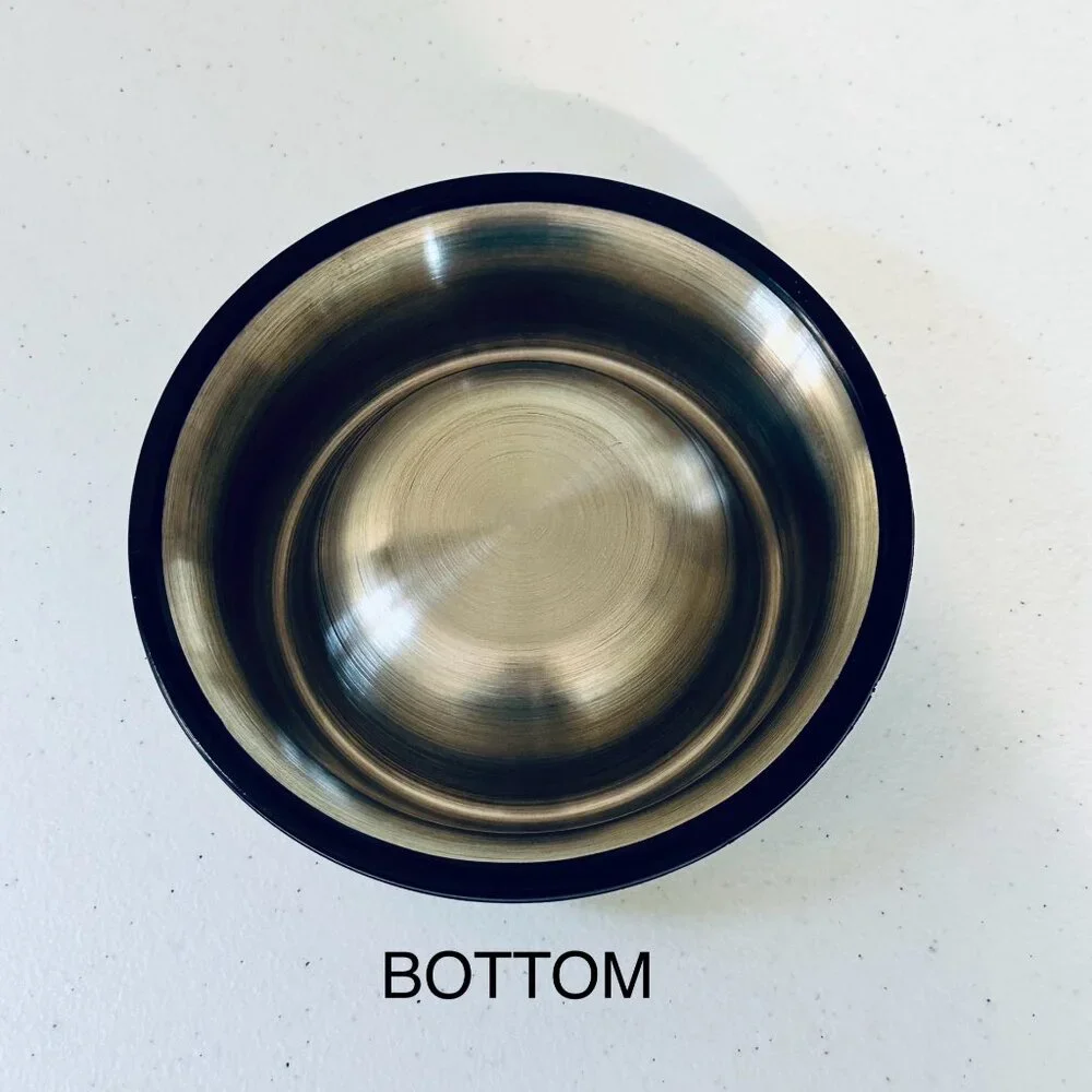 Small Pet Bowl Stainless Steel Cat Food Bowl Water Bowl with Non-Slip Base